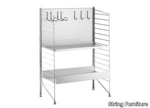 STRING® SYSTEM FREE STANDING SHELF - Galvanized steel garden cabinet _ String Furniture