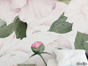 COLOUR PEONIES - Wallpaper with floral pattern _ Studijo