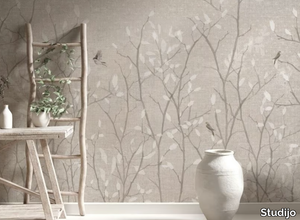 BIRDIES AND BRANCHES - Kids wallpaper with floral pattern _ Studijo