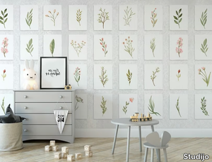 HERBARIUM - Kids wallpaper with floral pattern _ Studijo