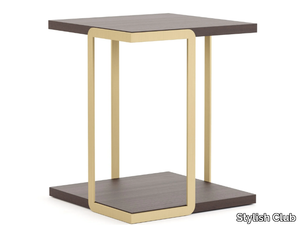 BRIDGE - Square eucalyptus side table _ Stylish Club