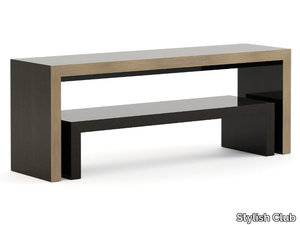 BRIDGE - Rectangular wood veneer console table _ Stylish Club