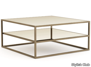 BRIDGE - Low square wooden coffee table _ Stylish Club