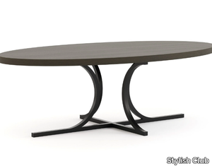 BRIDGE - Oval metal dining table _ Stylish Club