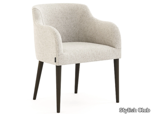 CANNES - Upholstered microfiber chair with armrests _ Stylish Club