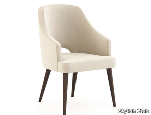 DONNA - Upholstered velvet chair with armrests _ Stylish Club