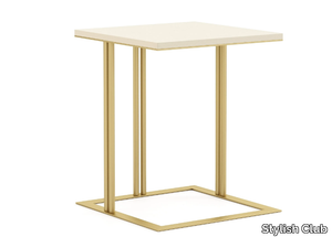 LOUISE - Square brass side table _ Stylish Club