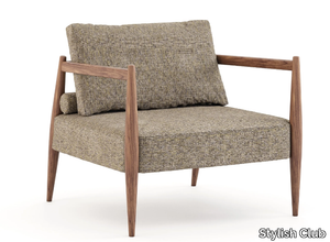 MIAMI - Upholstered fabric easy chair with armrests _ Stylish Club