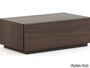 SANTORINI - Rectangular walnut bedside table with drawers _ Stylish Club