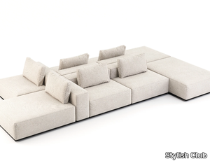 LANDFORM - Sectional double-sided fabric sofa _ Stylish Club