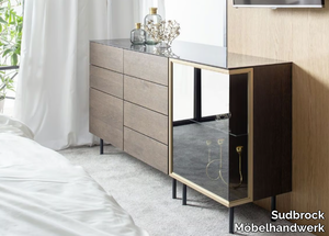 CUBO 149 - Wood and glass chest of drawers _ Sudbrock Möbelhandwerk