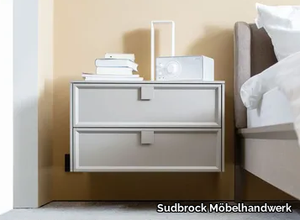 ARTAYO - Wall-mounted bedside table with drawers _ Sudbrock Möbelhandwerk