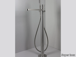 AXIS 0361124X - Floor standing stainless steel bathtub mixer with hand shower _ Super Inox