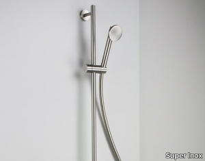 OPLUS 0031127X - Stainless steel shower wallbar with hand shower _ Super Inox