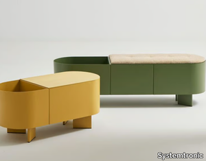 CROMA - Backless aluminium bench seating _ Systemtronic