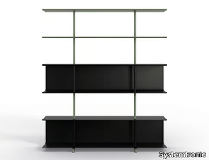 WING FREESTANDING - Open freestanding extruded aluminium office shelving _ Systemtronic