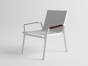 GARDEL - Garden powder coated aluminium easy chair _ 10Deka