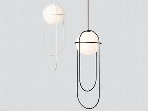 ORBIT - Glass and steel pendant lamp _ A-N-D