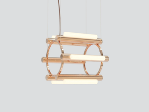 PIPELINE CHANDELIER 1 - LED aluminium and acrylic pendant lamp _ A-N-D