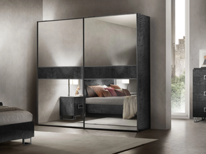 MODERNA - Mirrored glass wardrobe with sliding doors _ ADORA