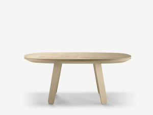 TRIKU - Extending oval oak table _ ALKI