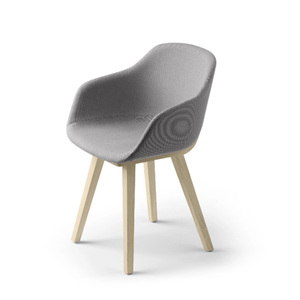 KUSKOA BI - Upholstered fabric chair with armrests _ ALKI