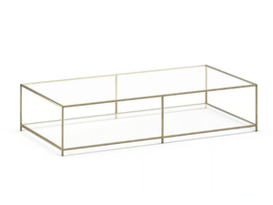 SYBIL - Rectangular low tempered glass coffee table _ AMPM