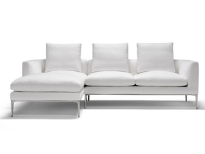 LEONARD - 3 seater fabric sofa with chaise longue _ AMURA