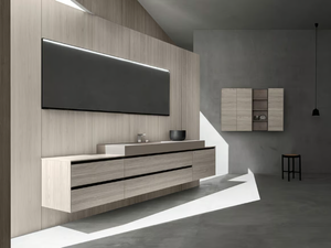 5.ZERO - Single wall-mounted vanity unit with drawers _ ARBLU