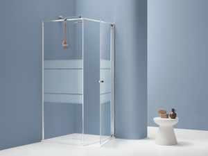 FILO - Corner shower cabin with hinged door _ ARBLU