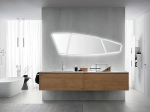 LINEÒ - Wall-mounted vanity unit with drawers _ ARBLU