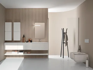 HITO - Single wall-mounted vanity unit with integrated washbasin _ ARBLU