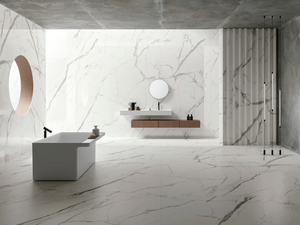 ULTRA MARMI - BIANCO STATUARIO - Porcelain stoneware wall/floor slabs with marble effect _ ARIOSTEA