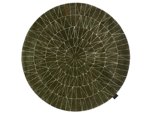 WEB - Round handmade rug with geometric shapes _ ASPLUND