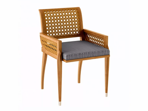 IRIS - Teak garden chair with armrests _ ASTELLO