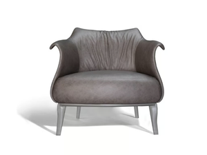 AMPHORA - Leather armchair with armrests _ Able