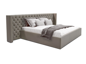 ASHER - Upholstered double bed with tufted headboard _ Able