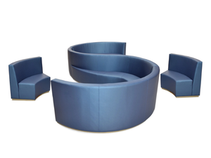 KAI - Modular leather bench seating with back _ Able