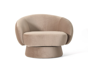 ALANA - Swivel fabric armchair with armrests _ Able