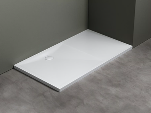 CRIS STEP90X160 - Rectangular Corian® shower tray _ Acquapazza