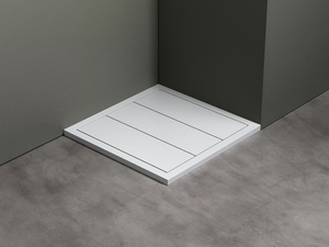 SLICE MAXI DOGA80X80 - Square Corian® shower tray _ Acquapazza