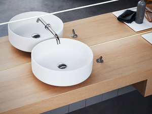 BJHON 1 - Countertop round Cristalplant® washbasin _ Agape