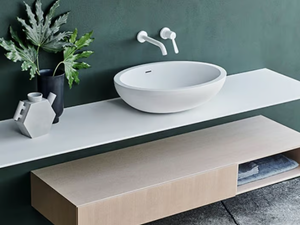 SPOON XL - Countertop oval Cristalplant® washbasin _ Agape