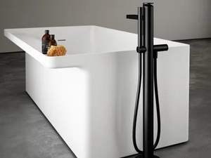 SEN - Floor standing Anodized aluminium bathtub mixer with hand shower _ Agape