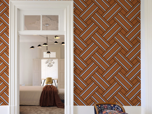 ON WEAVING - Geometric non-woven paper wallpaper _ Aldeco