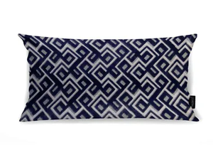 ANNI JACQUARD VELVET Navy Blue Linen - Cushion _ Aldeco