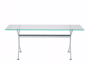 FRAMETABLE 160 - 496_160 - Rectangular glass and aluminium table _ Alias