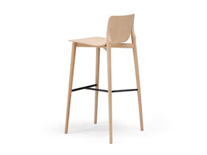 KAYAK HIGH STOOL / 052 - Solid wood stool with footrest _ Alias