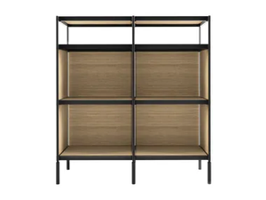 SEC - LIB014 - Open wood veneer bookcase _ Alias