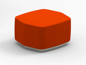 AIRWAVE 01 - Upholstered square fabric pouf _ Altek